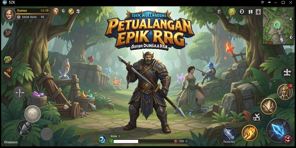 Screenshot gameplay RPG 5ZK menunjukkan aksi yang mendebarkan.
