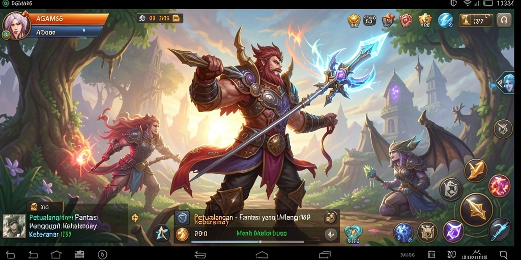 Tampilan gameplay AGAM66 yang memukau dan penuh aksi RPG.