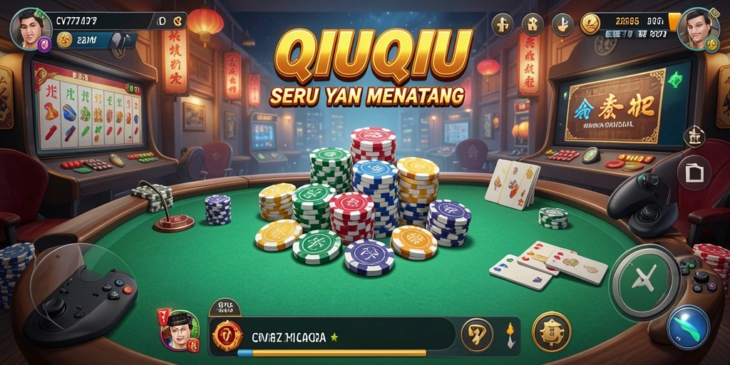 Tampilan gameplay QiuQiu yang menegangkan dan seru.