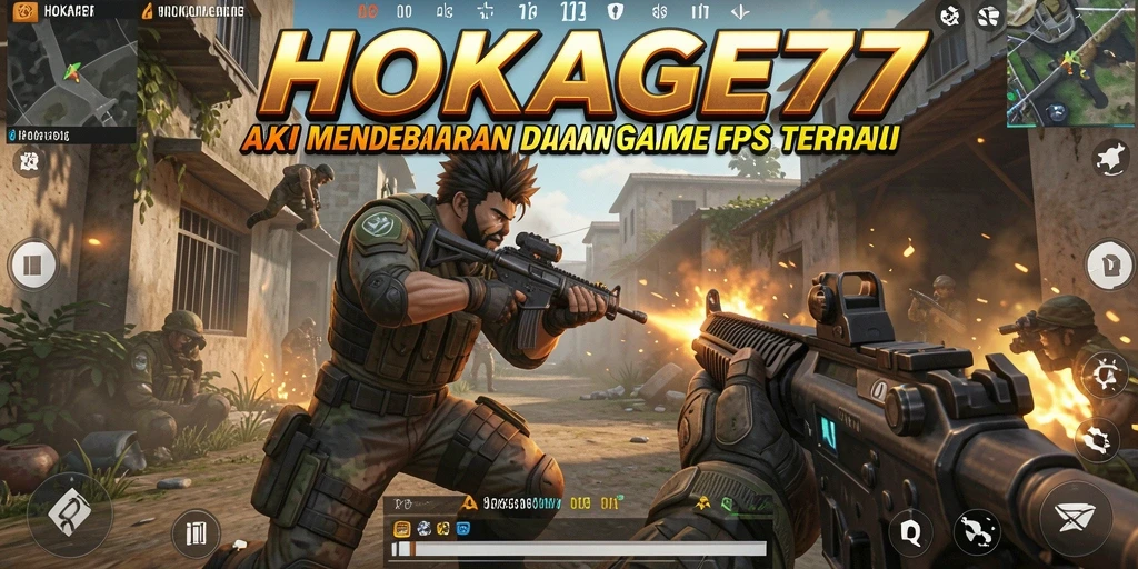 Tangkapan layar HOKAGE77 dengan grafis yang memukau dalam gameplay FPS.