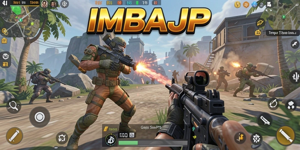 Tampilan gameplay IMBAJP yang penuh aksi dan strategi.