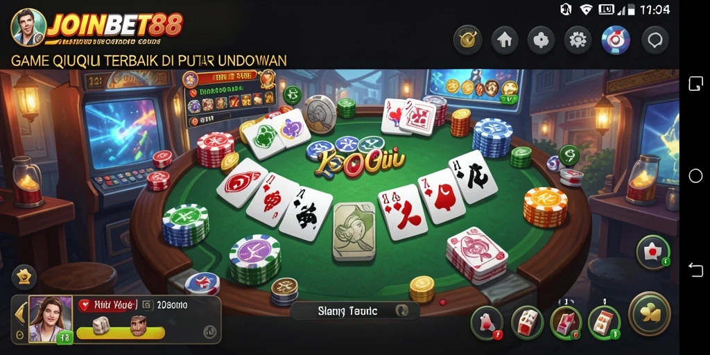 Tampilan gameplay mendebarkan dari game QiuQiu JOINBET88.