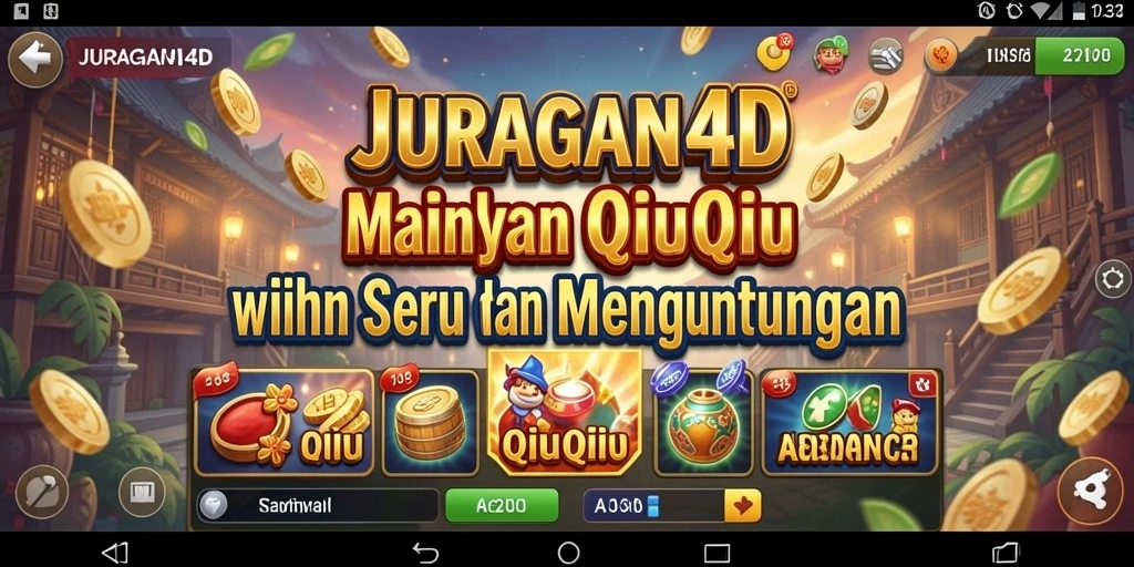 Screenshot JURAGAN4D menampilkan momen seru permainan QiuQiu.