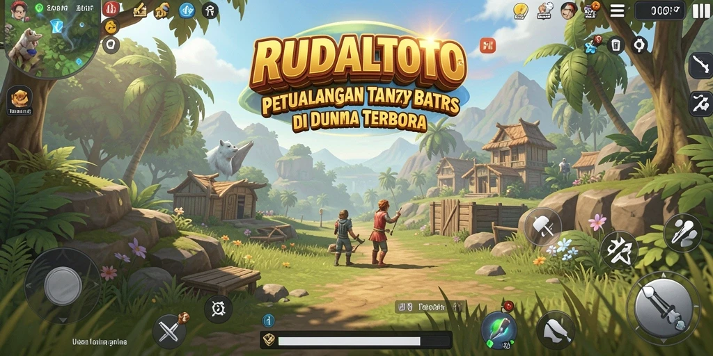 Screenshot RUDALTOTO menampilkan aksi mendebarkan dalam dunia terbuka.
