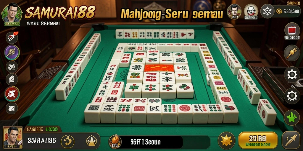 Tampilan gameplay seru dalam SAMURAI88 dengan grafis Mahjong yang menarik.