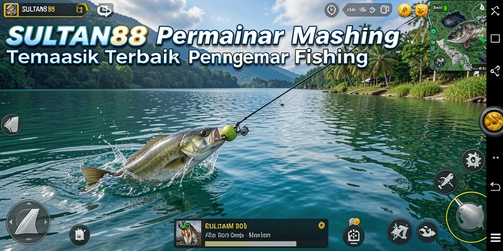 Screenshot utama SULTAN88 menampilkan gameplay memancing yang seru.