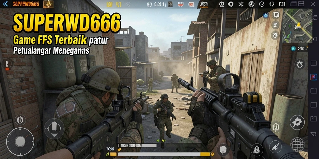 Screenshot menampilkan gameplay menegangkan dalam SUPERWD666.