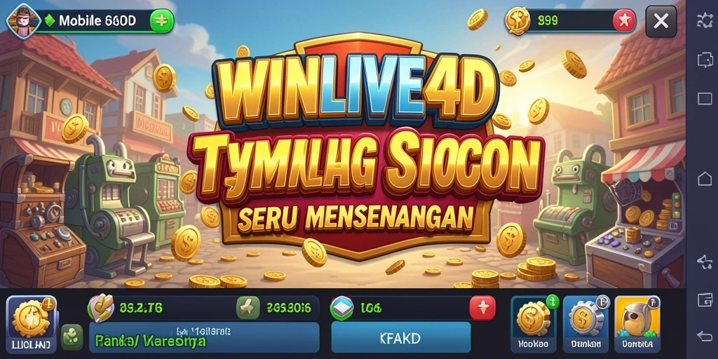 Tangkapan layar gameplay WINLIVE4D menampilkan proses manajemen bisnis yang seru.